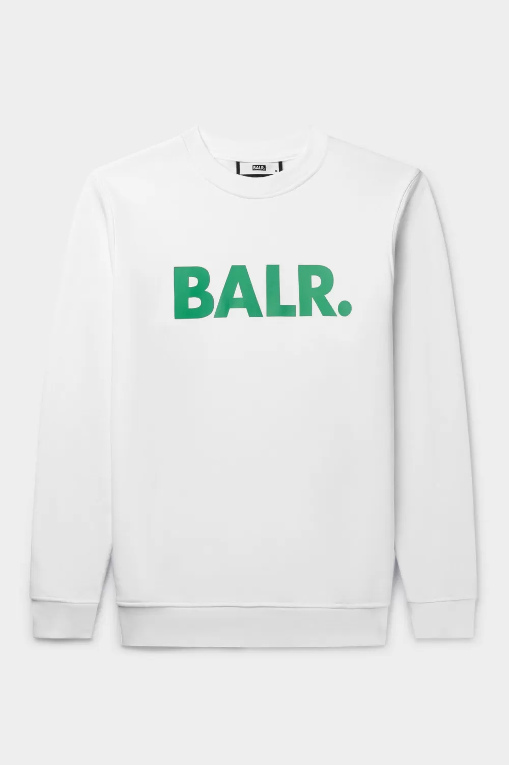 BALR. Brand Straight Crewneck Bright White/Putting Green Flash Sale