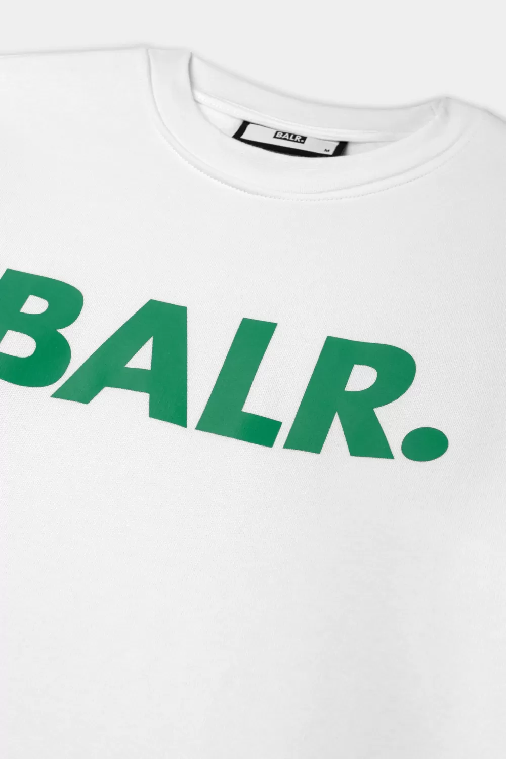 BALR. Brand Straight Crewneck Bright White/Putting Green Flash Sale