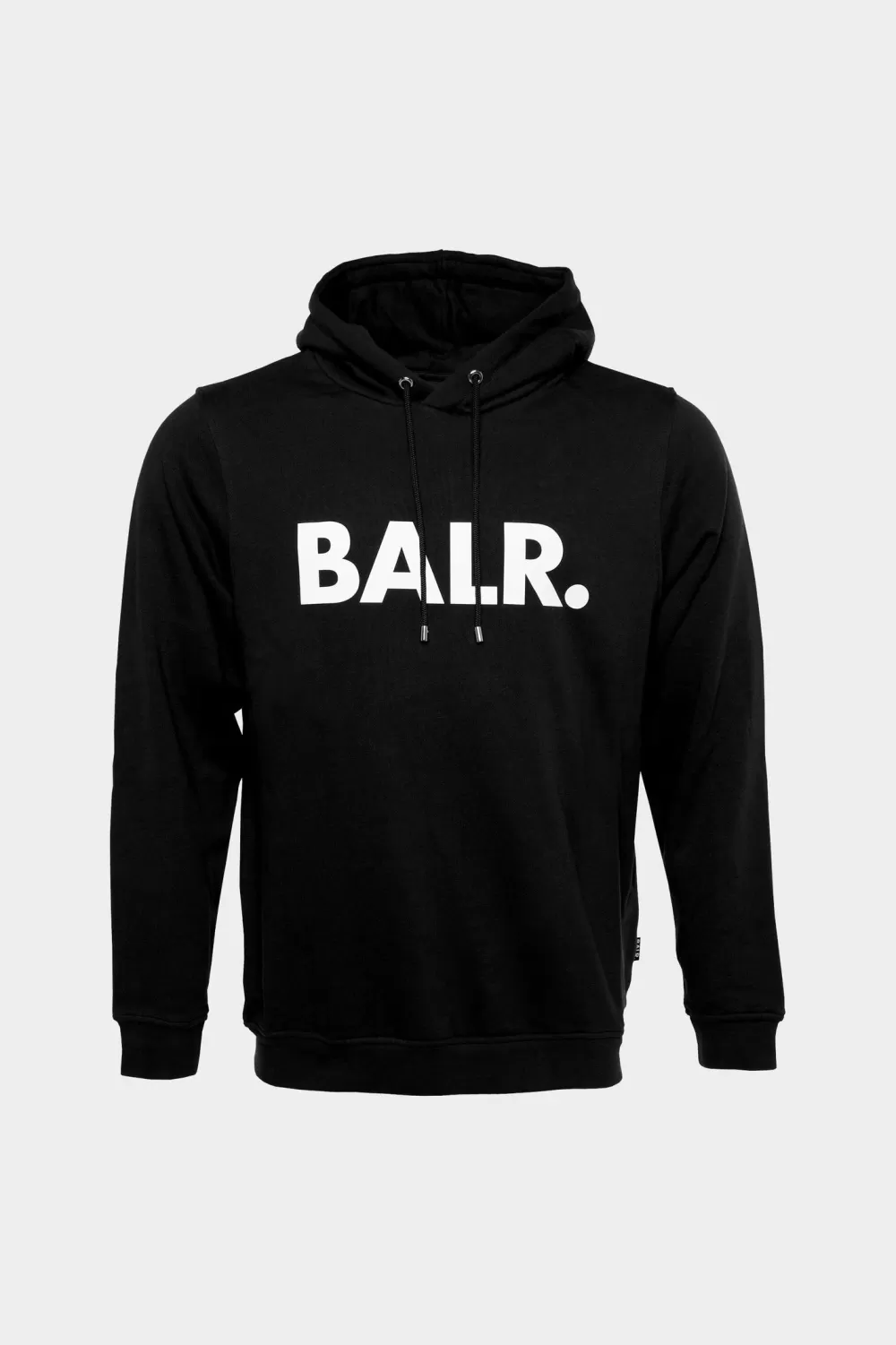 BALR. Brand Straight Hoodie Jet Black Cheap