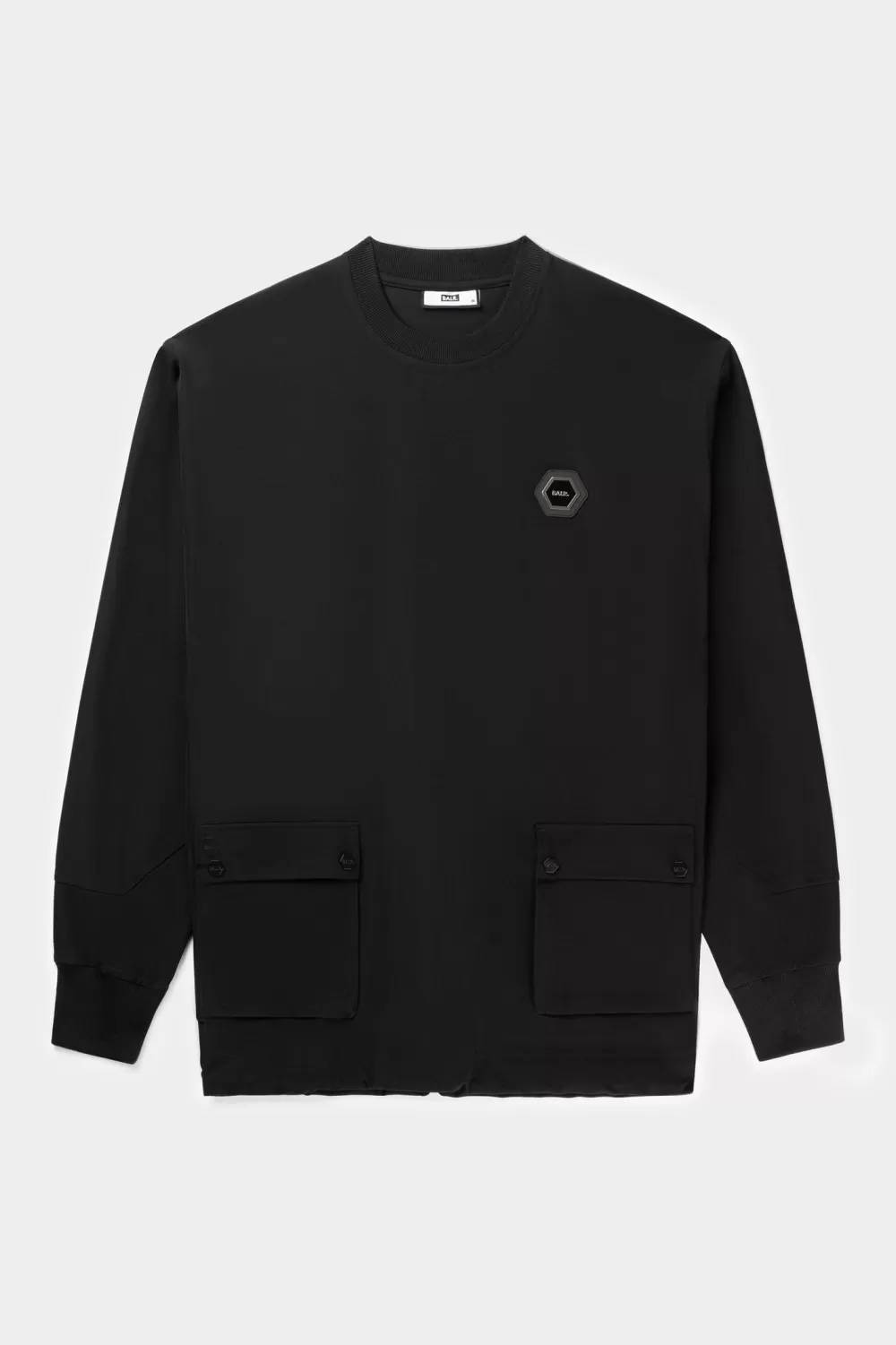 BALR. Franck Relaxed Cargo Crewneck Jet Black Store