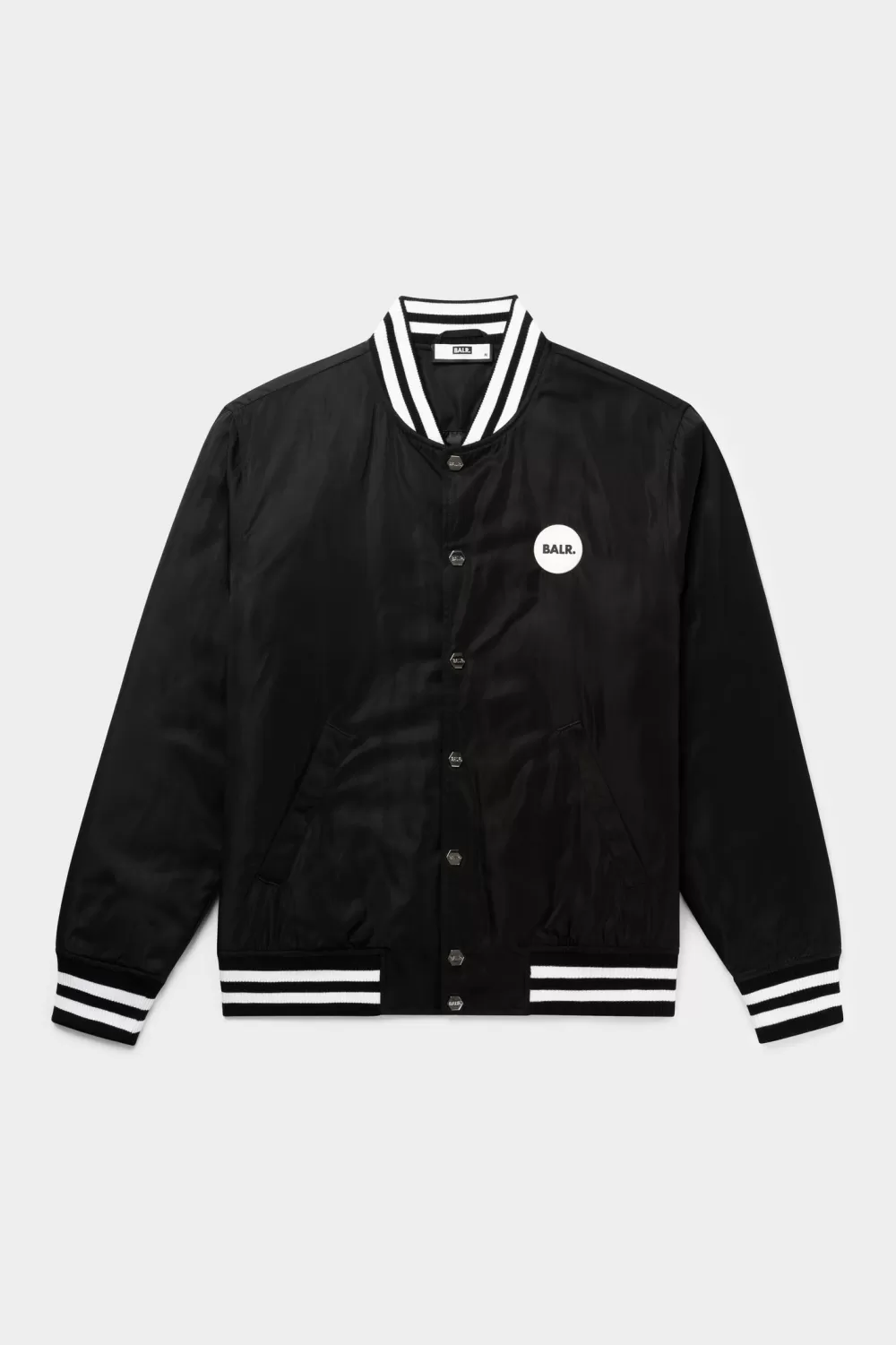 BALR. Hazel Loose Badge Bomber Jacket Jet Black Online