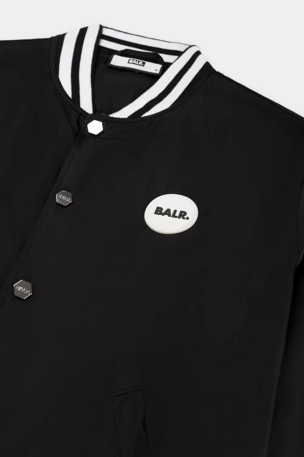 BALR. Hazel Loose Badge Bomber Jacket Jet Black Online