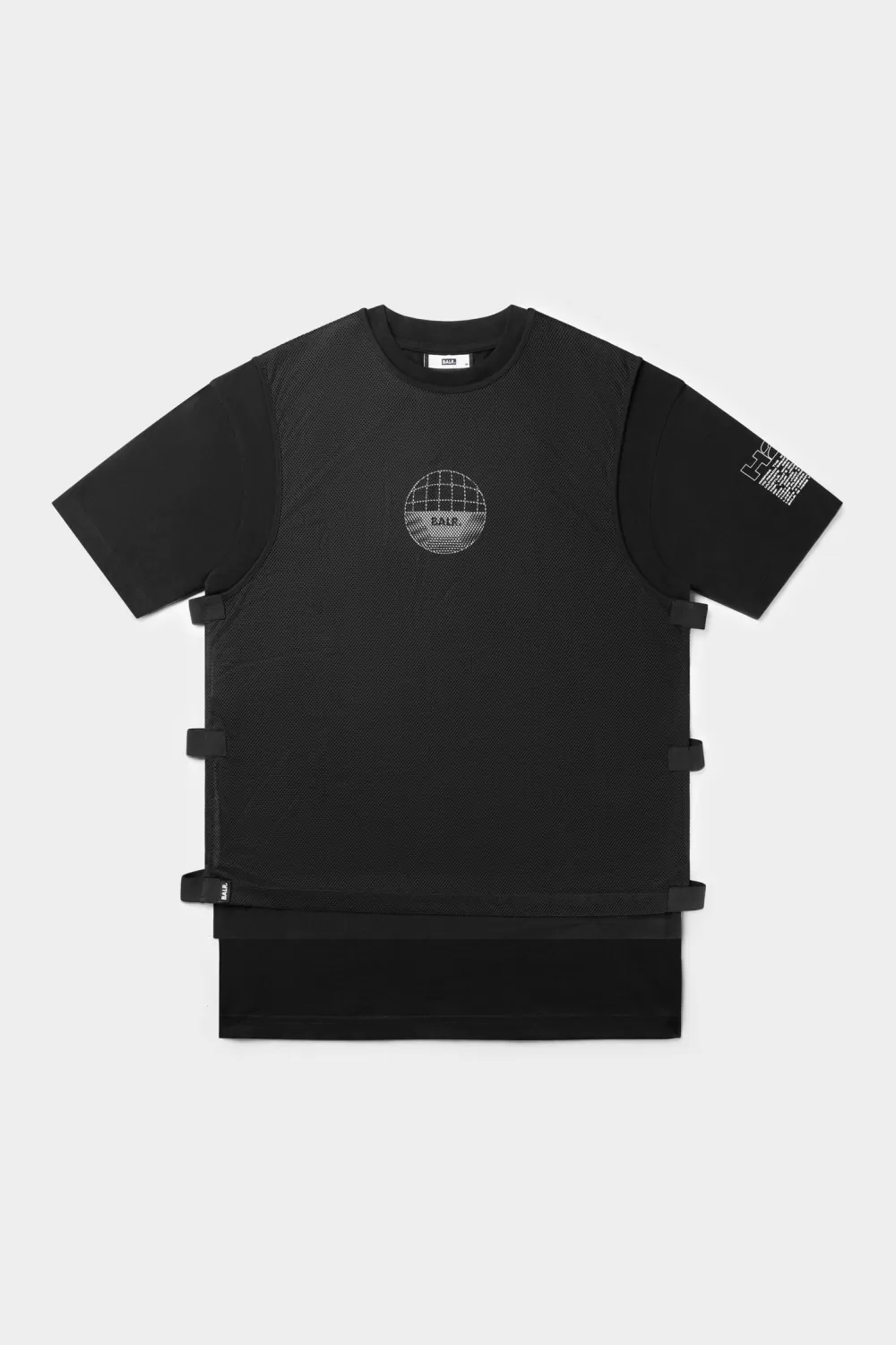 BALR. Joey Box Mesh T-Shirt Jet Black Best Sale