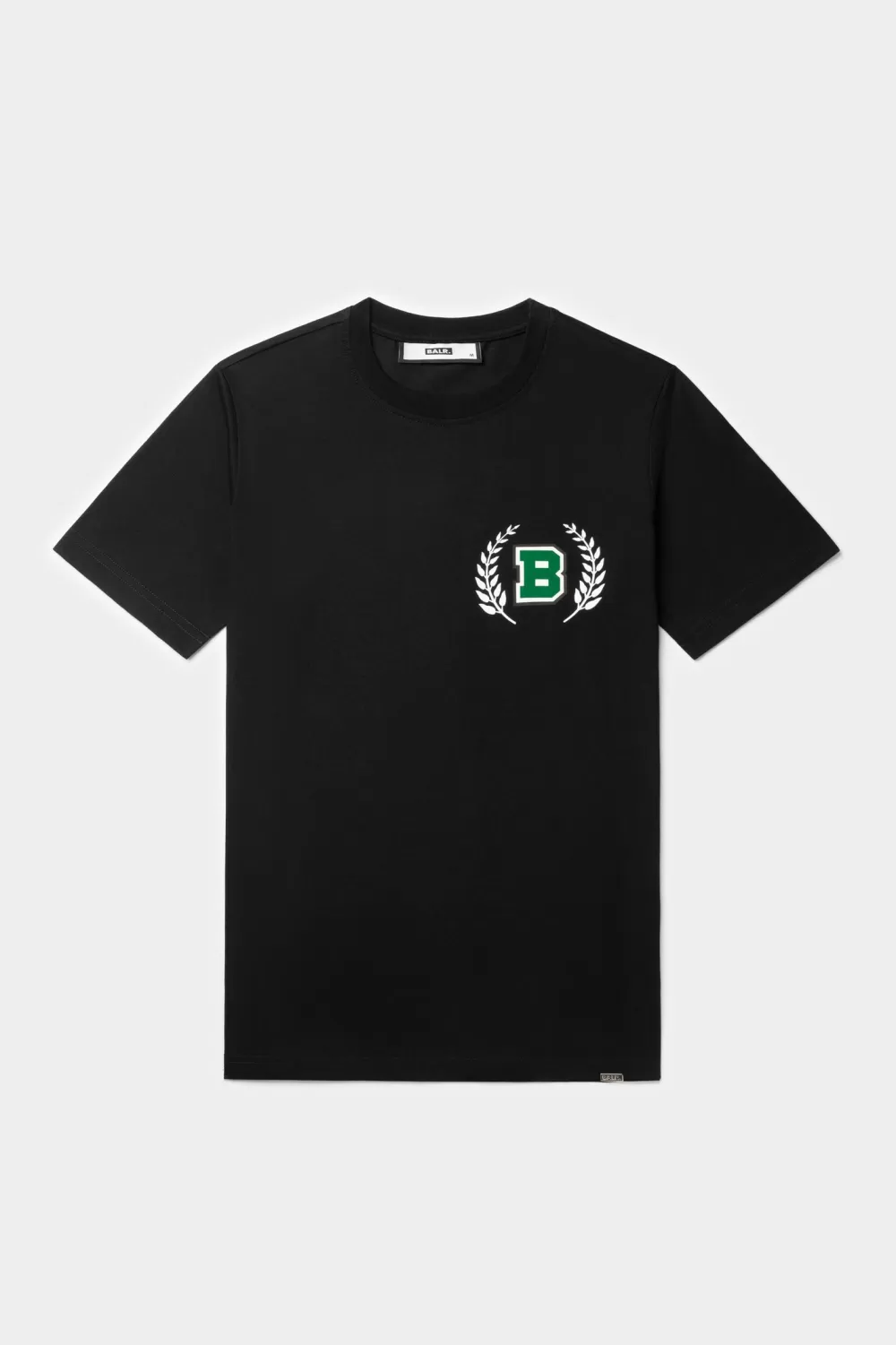 BALR. Olaf Straight B Crest T-Shirt Jet Black New