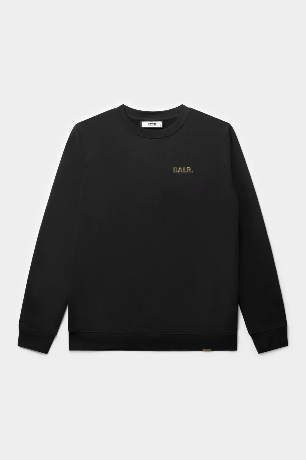 BALR. Olaf Straight Gold Doll Emblem Crewneck Jet Black Best