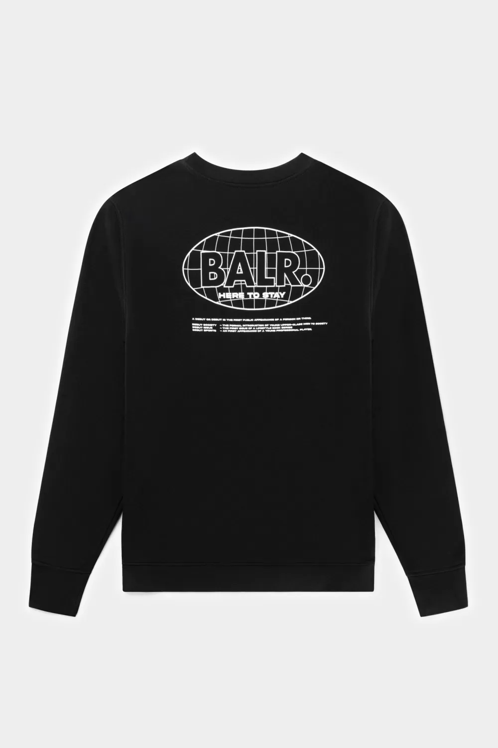 BALR. Olaf Straight H2S Globe Crewneck Jet Black Flash Sale