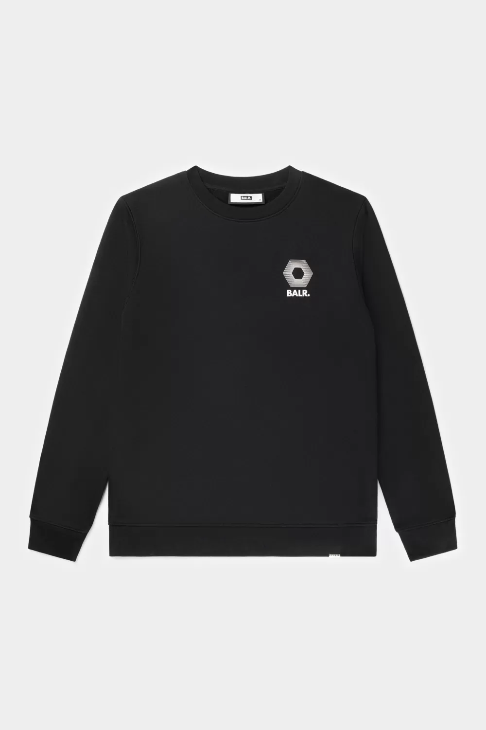 BALR. Olaf Straight H2S Hex Crewneck Jet Black Sale