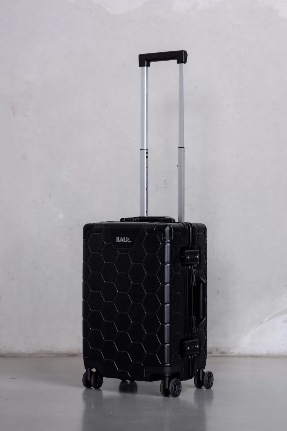 BALR. Romeo Embossed Hexagon Suitcase Jet Black Best